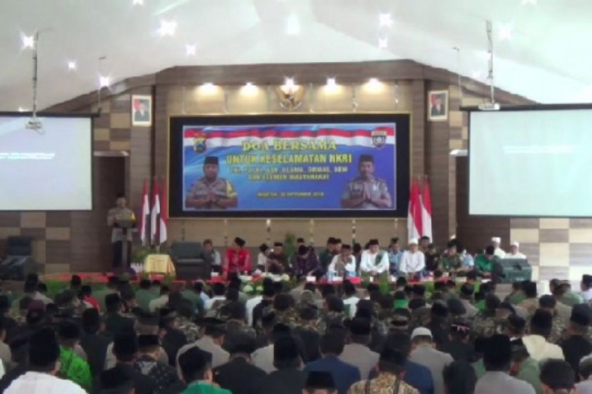 TNI/Polri dan ulama di Magetan doa bersama keselamatan NKRI