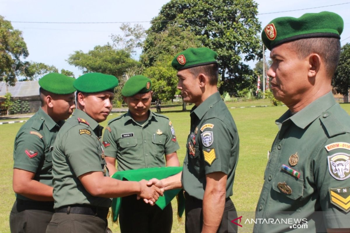 22 prajurit TNI di Nagan Raya Aceh naik pangkat
