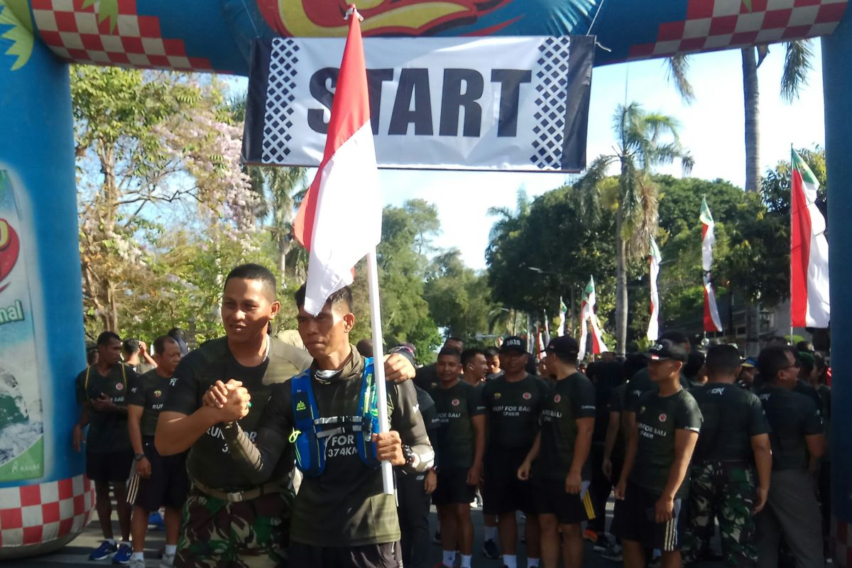 HUT TNI, Serka Dewa Astawa berlari sejauh 374 Km