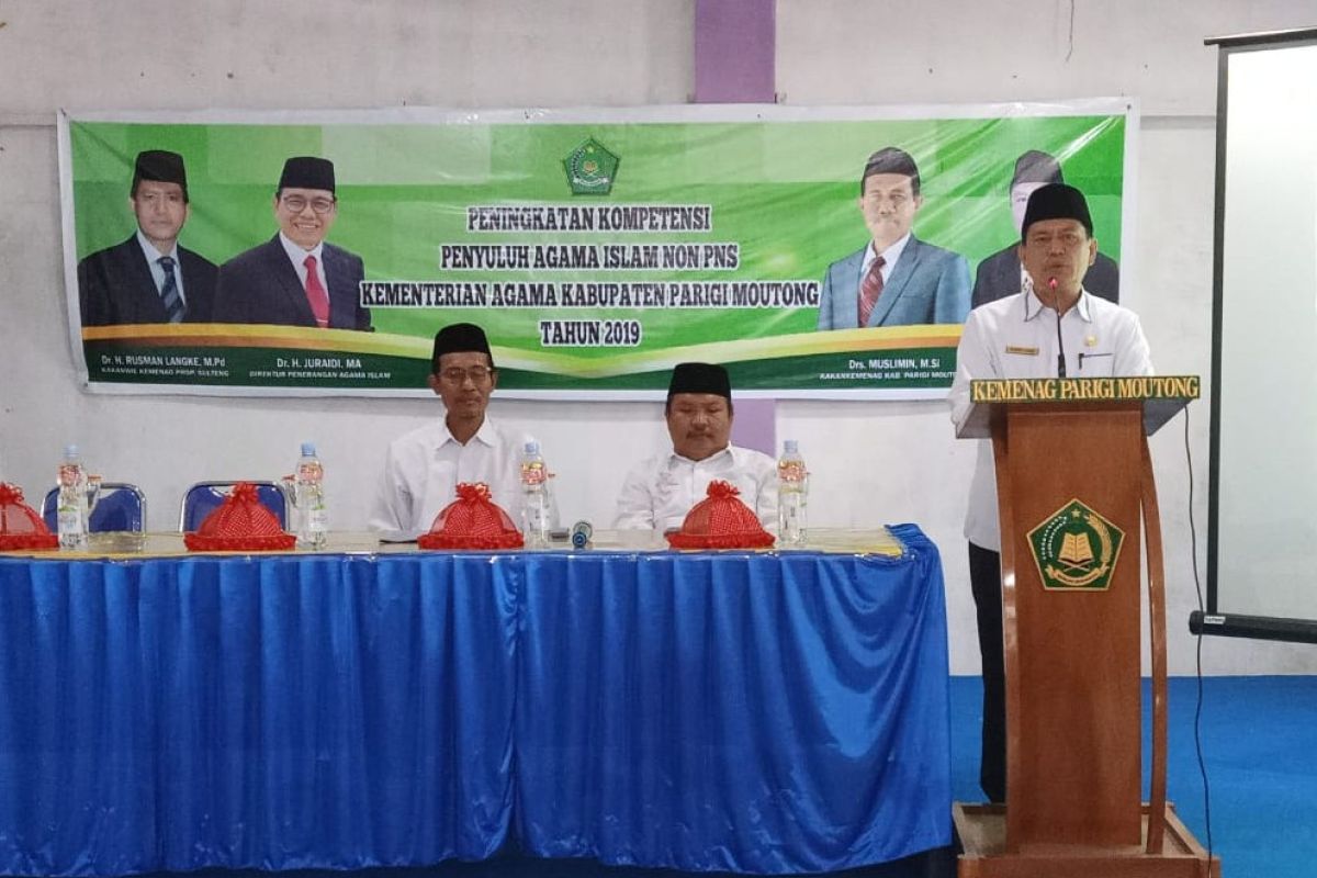 Kemenag Sulteng latih 50 penyuluh Agama Islam Parigi Moutong