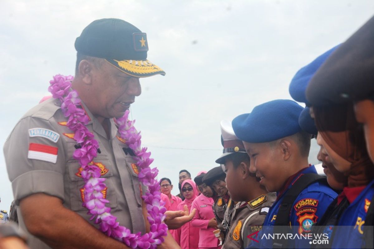 Polisi cilik penuh semangat sambut Wakapolda Kepri