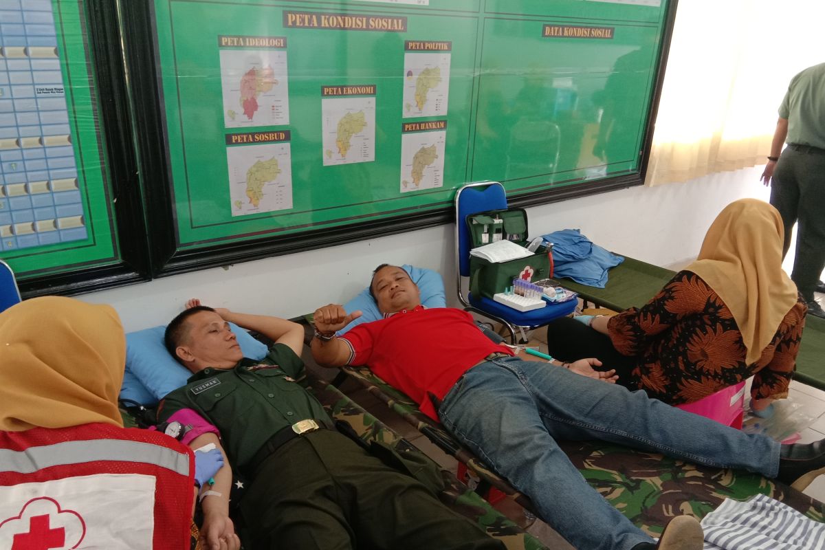 Sambut HUT ke-74 TNI, Kodim Waykanan gelar donor darah
