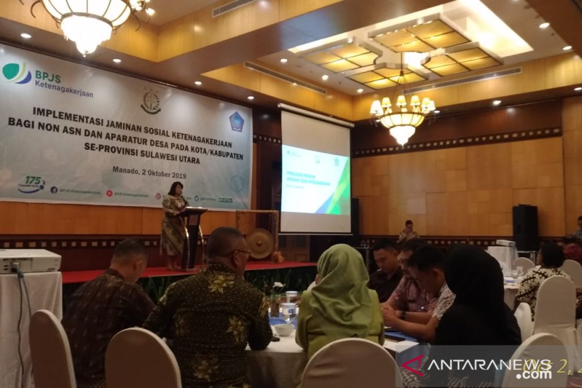 Sulawesi Utara target 2020 kabupaten/kota daftarkan aparatur desa ke BPJS-TK