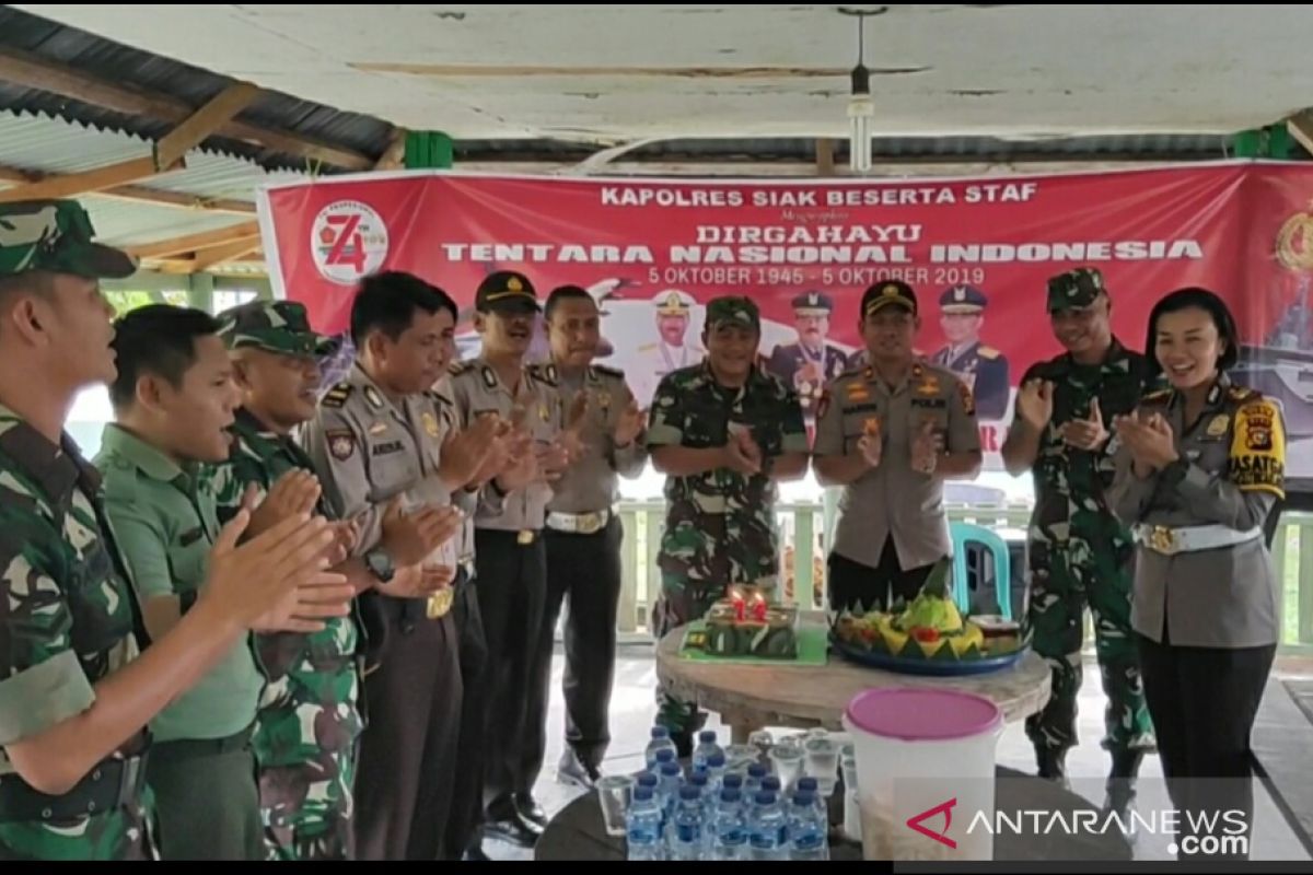 HUT TNI ke-74, Polres beri kejutan ke Koramil 03/Siak