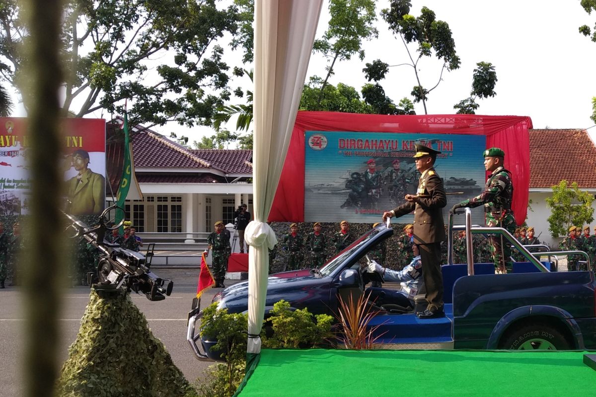 Parade budaya meriahkan HUT Ke-74 TNI di Pekanbaru