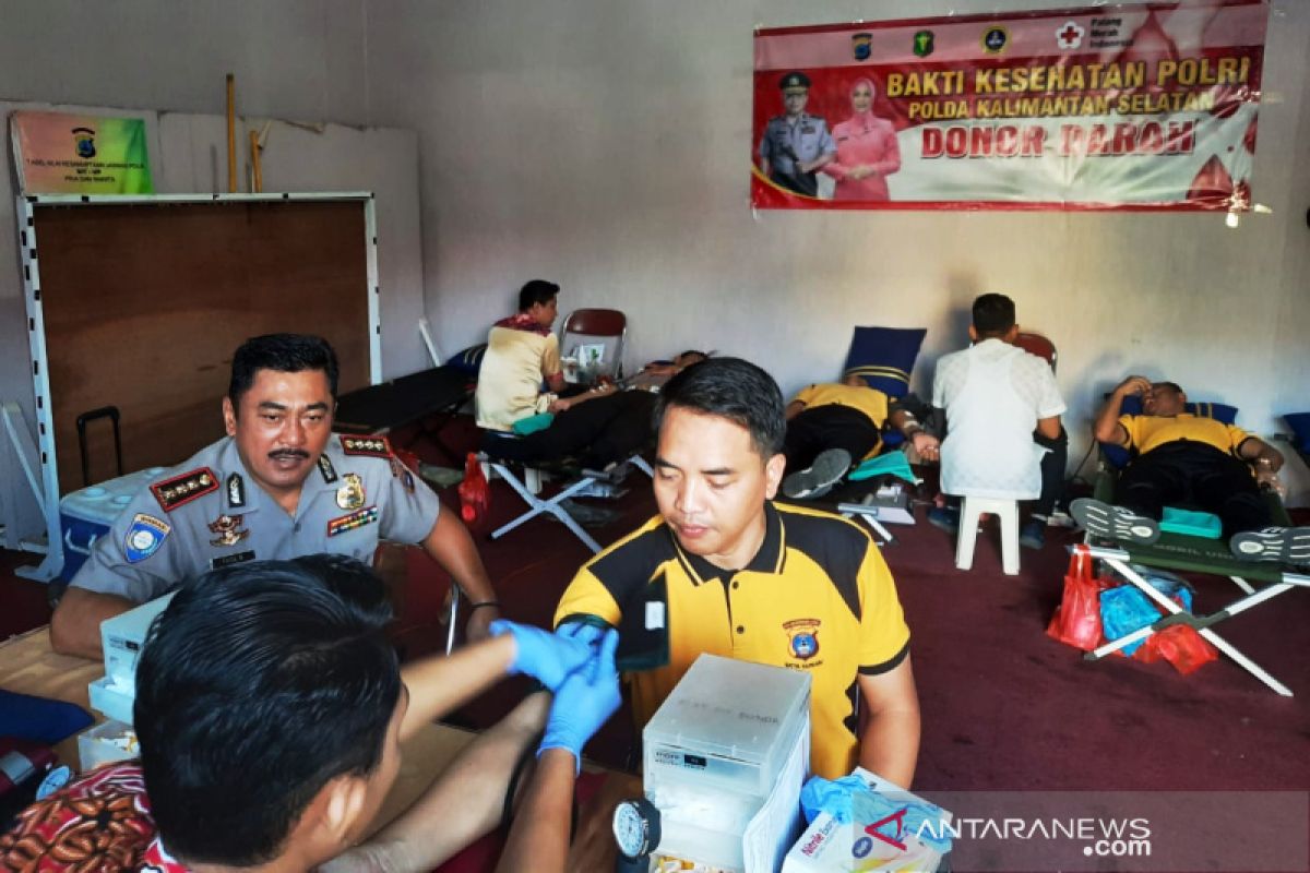 Biddokkes Polda  gandeng PMI gelar donor darah