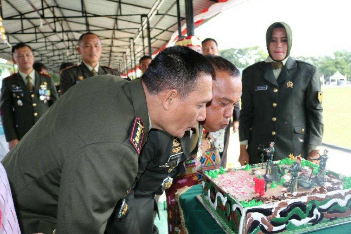 Korem Pantai Timur gelar upacara HUT Ke 74 TNI