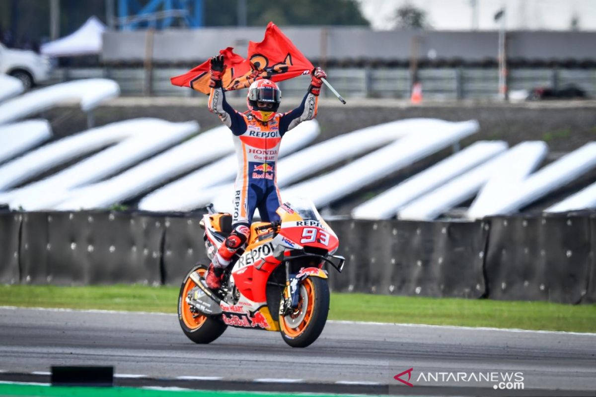 Marquez juara dunia setelah duel dengan Quartararo di Thailand