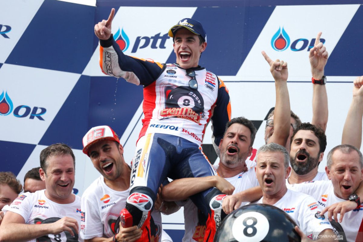 Marquez  juara dunia MotoGP 2019, usai menangi GP Thailand