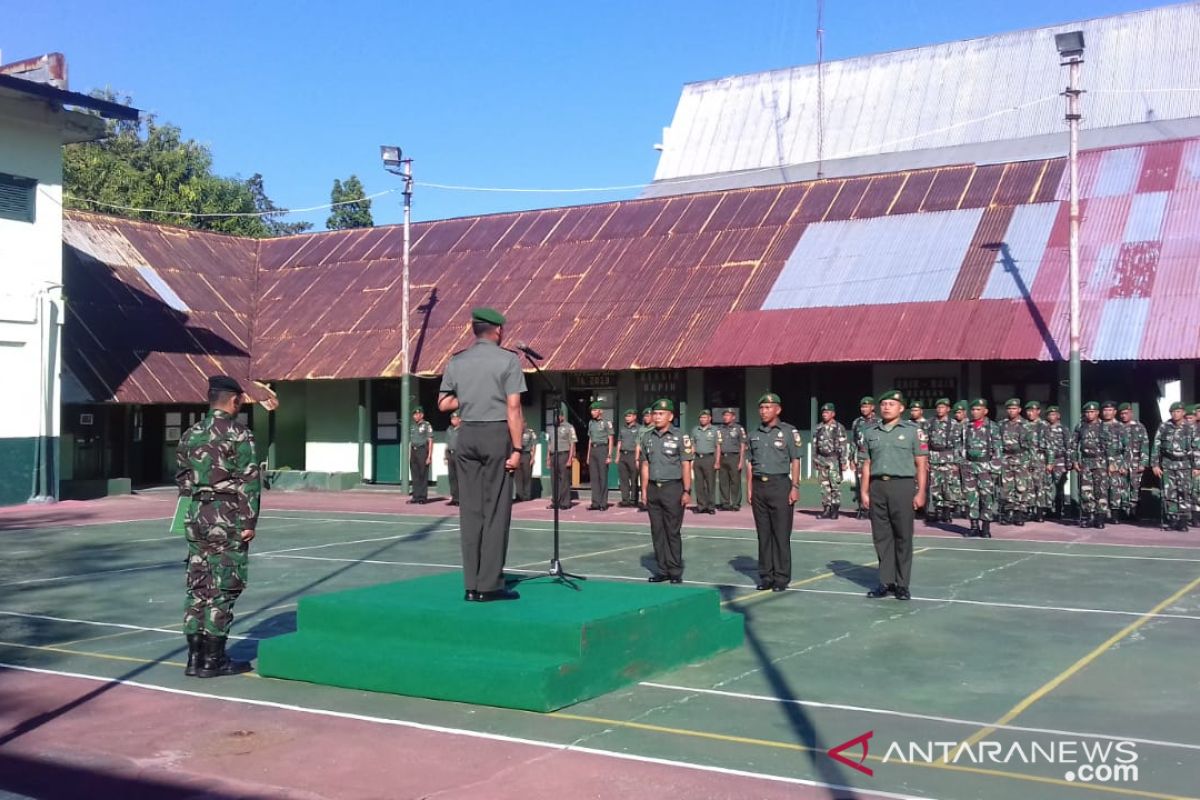 Belasan prajurit Kodim 1301 Sangihe naik pangkat