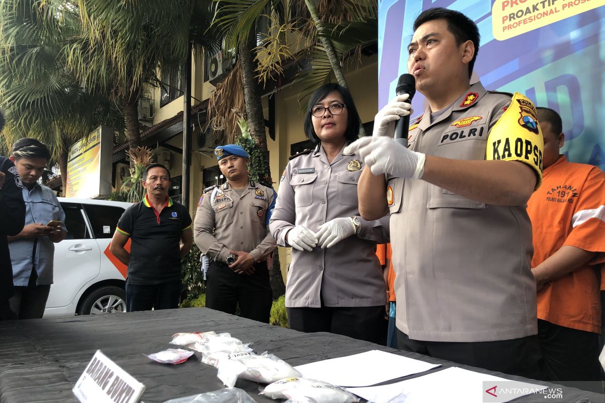 Polres Malang Kota gagalkan peredaran 730 gram sabu-sabu