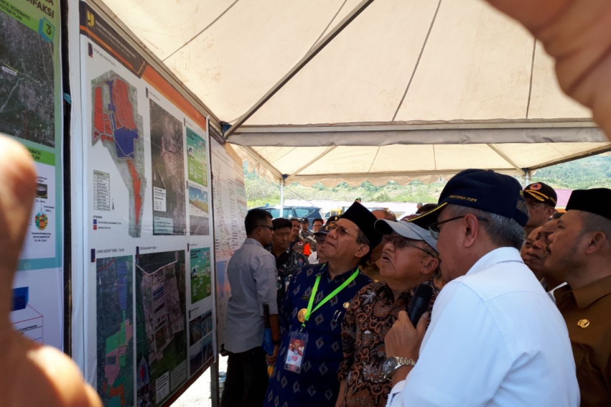 Wapres JK pertanyakan perkembangan huntap penyintas bencana di Palu