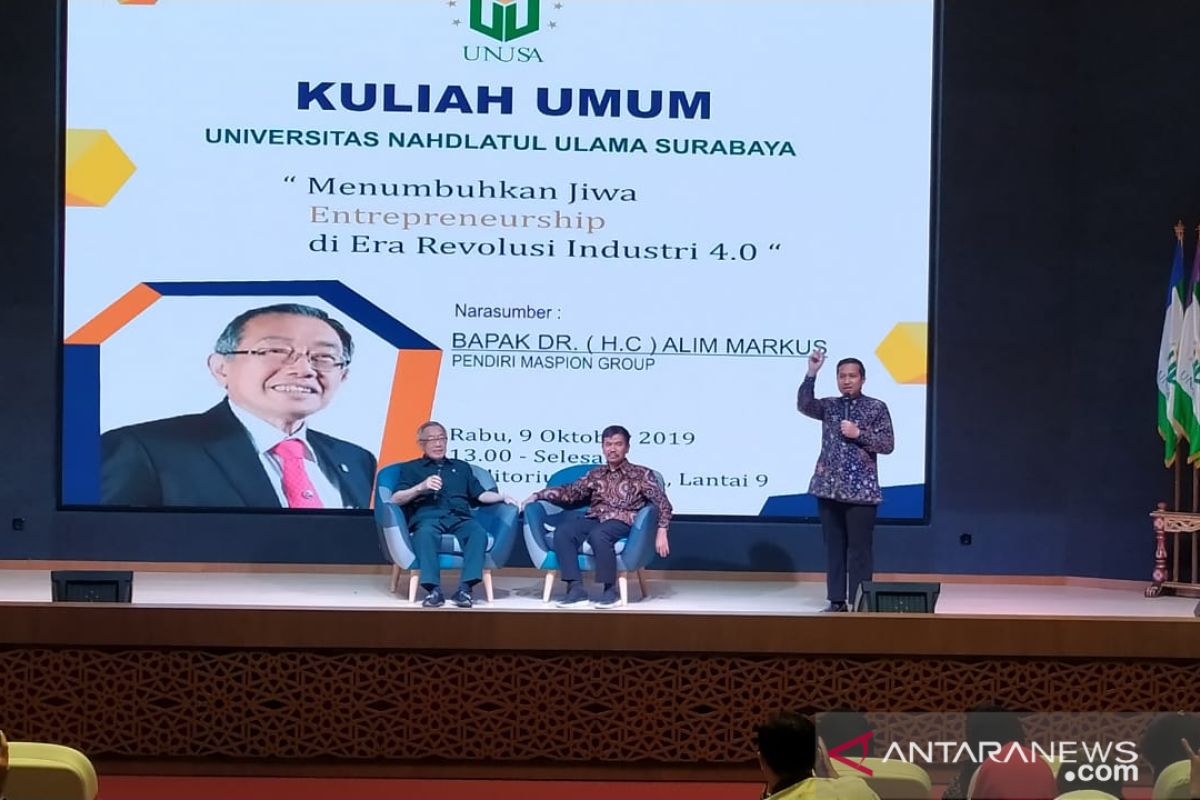 Kuliah umum Unusa, Alim Markus dorong mahasiswa berani berwirausaha