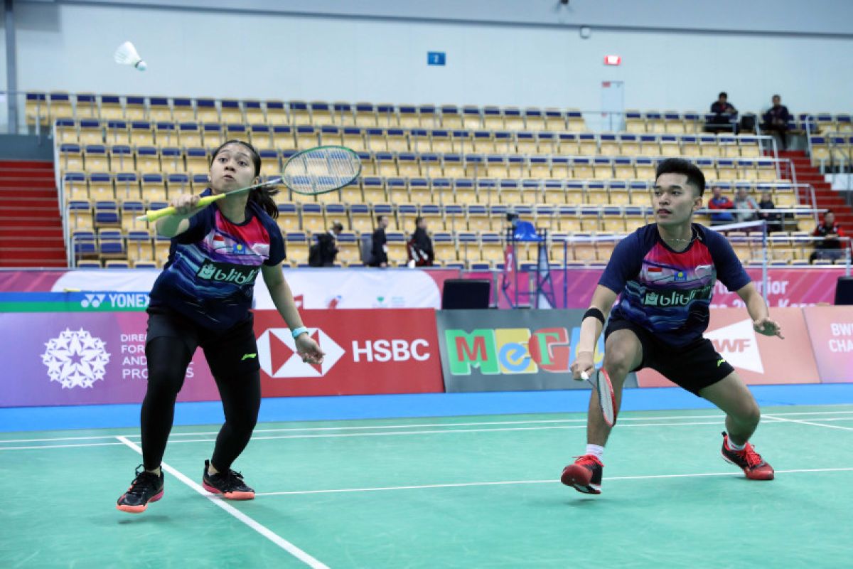 Leo/Indah lolos ke perempat final kejuaraan dunia junior