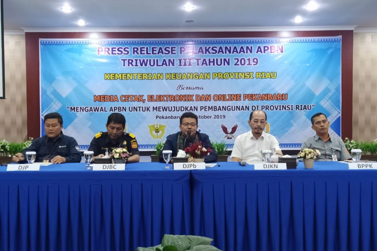 Realisasi belanja APBN di Riau capai Rp23,8 triliun