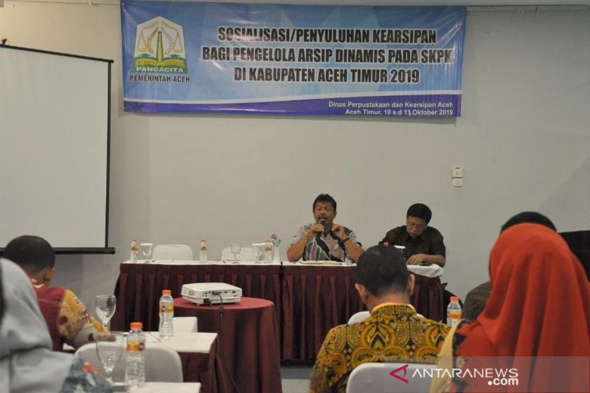 Aceh Timur gelar sosialisasi penyuluh kearsipan