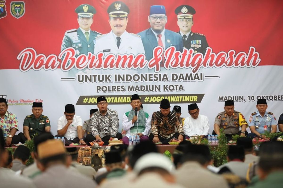 Polres Madiun Kota gelar doa bersama untuk Indonesia damai