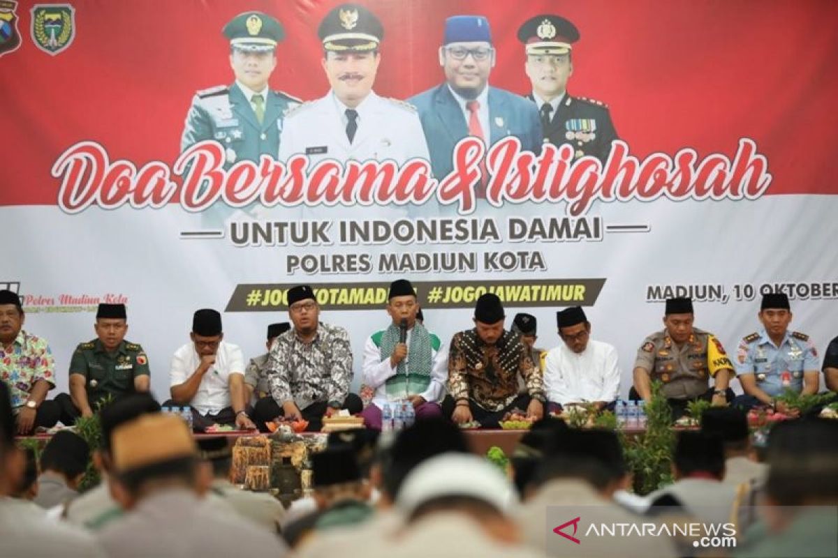 Polres Madiun Kota gelar doa bersama untuk Indonesia damai