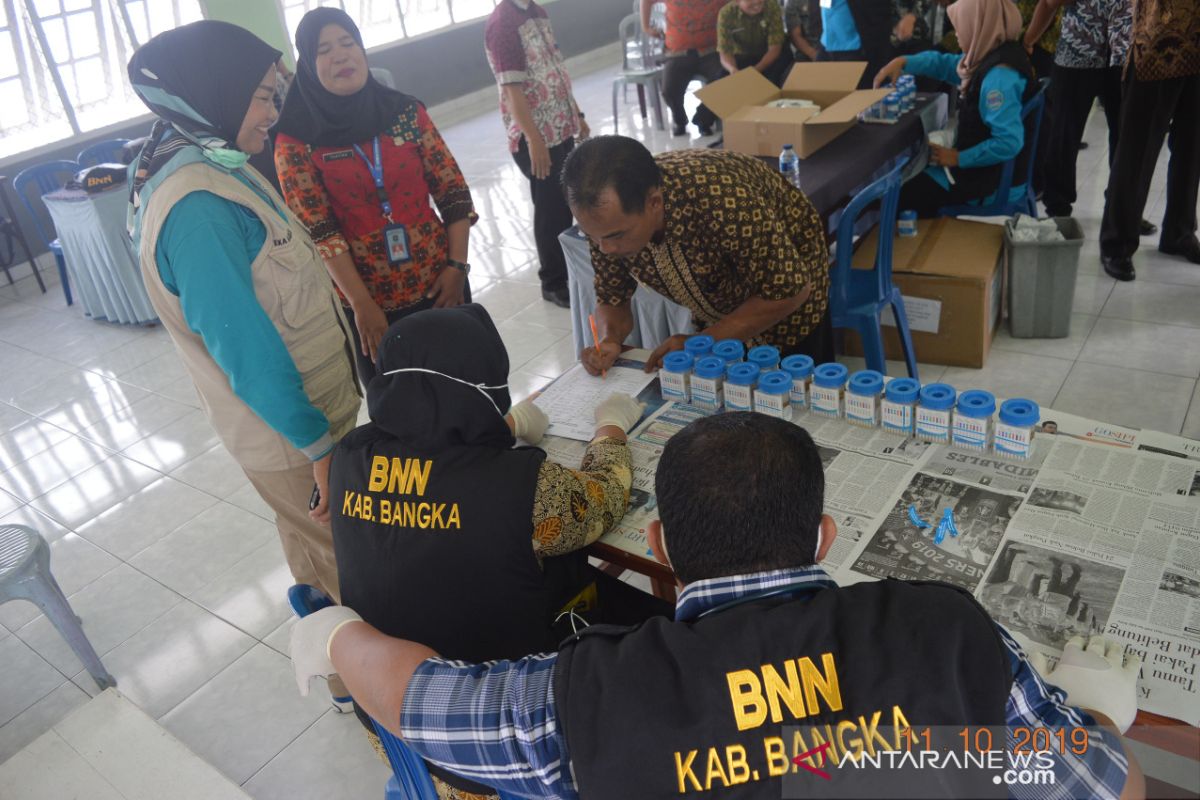 BNN Bangka tes urine mendadak seluruh petugas Lapas Sungailiat