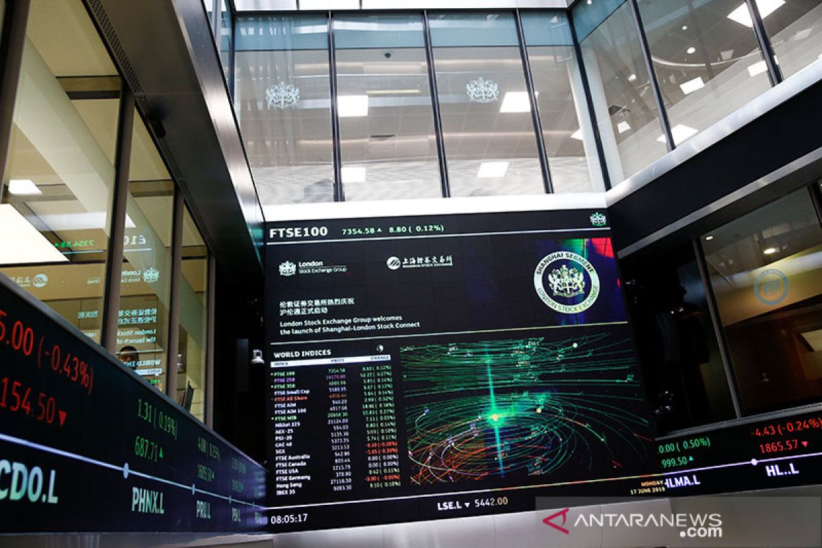 Saham di Inggris menguat dengan indeks FTSE 100 terangkat 1,48 persen