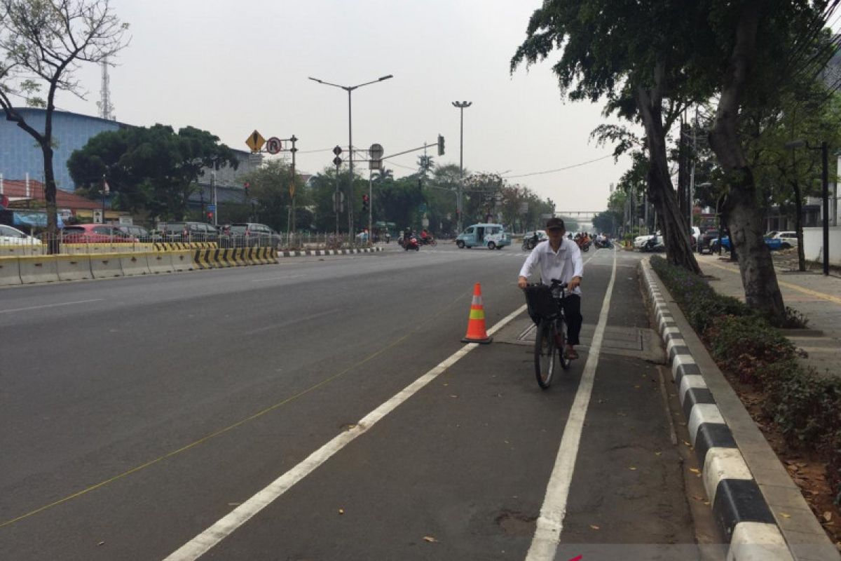 Masyarakat masih enggan memanfaatkan jalur khusus sepeda