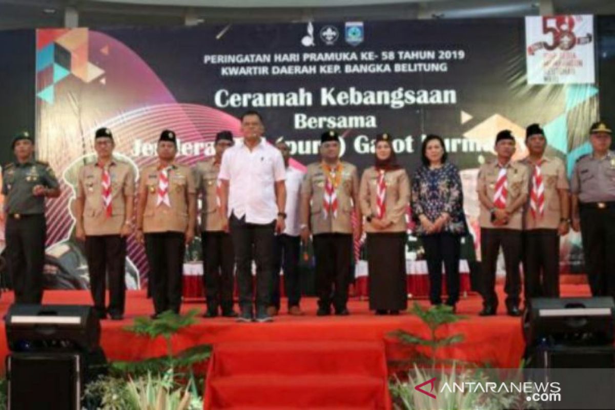 Gatot Nurmantyo beri ceramah kebangsaan kepada ribuan anggota pramuka