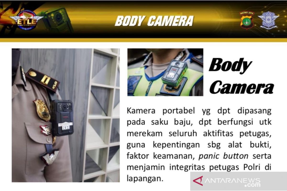 Anggota Ditlantas Polda Metro dilengkapi "body camera" pelindung diri