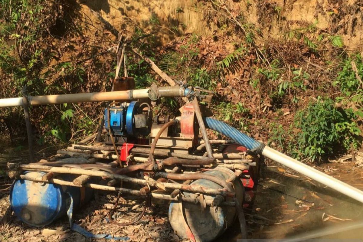 Tim gabungan Bangka Barat tangkap penambang liar di Bukit Menumbing