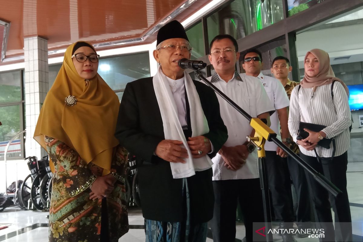 Ma'ruf Amin: Wiranto segera pulih