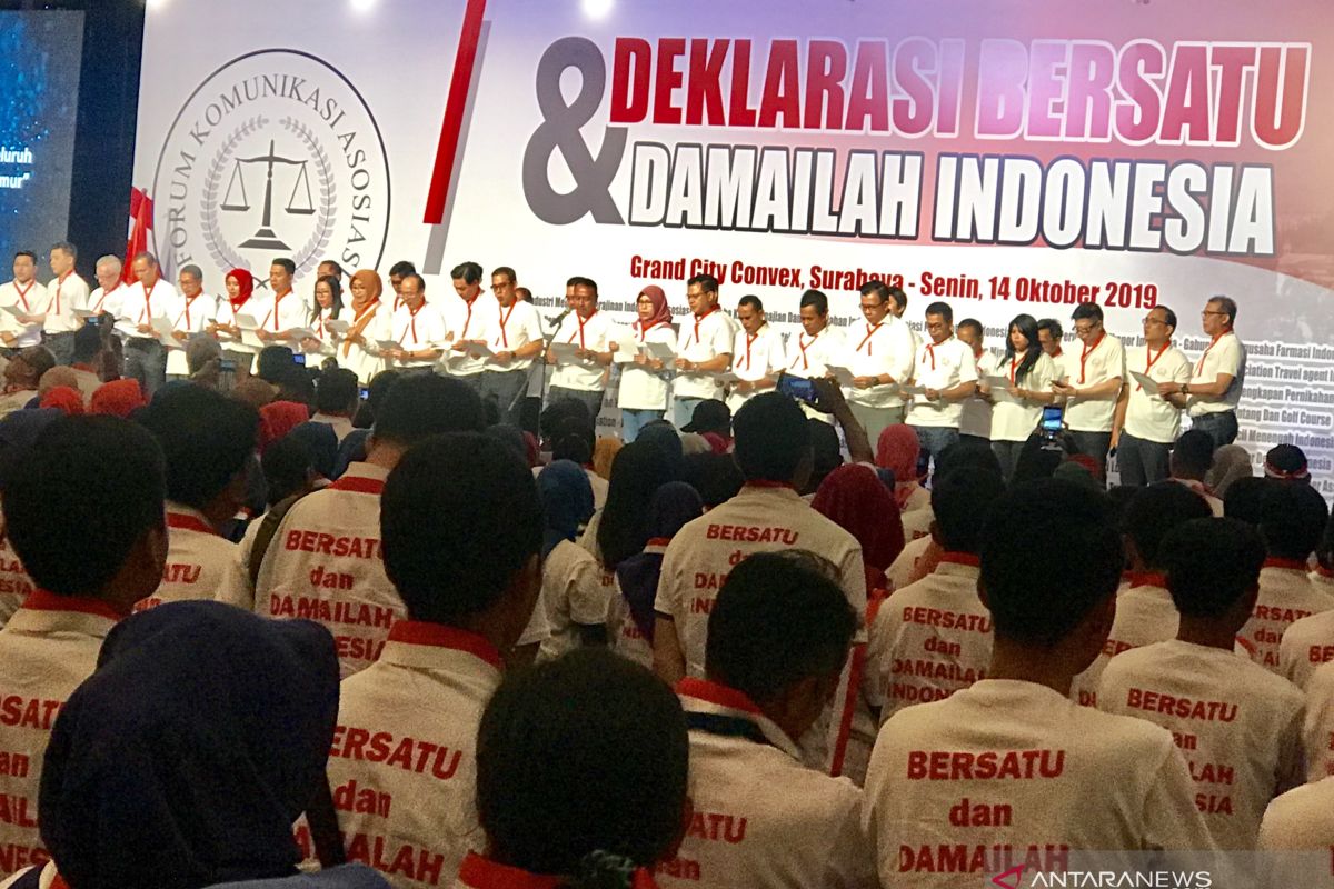 FORKAS Jatim deklarasi menjaga kerukunan dan iklim usaha kondusif