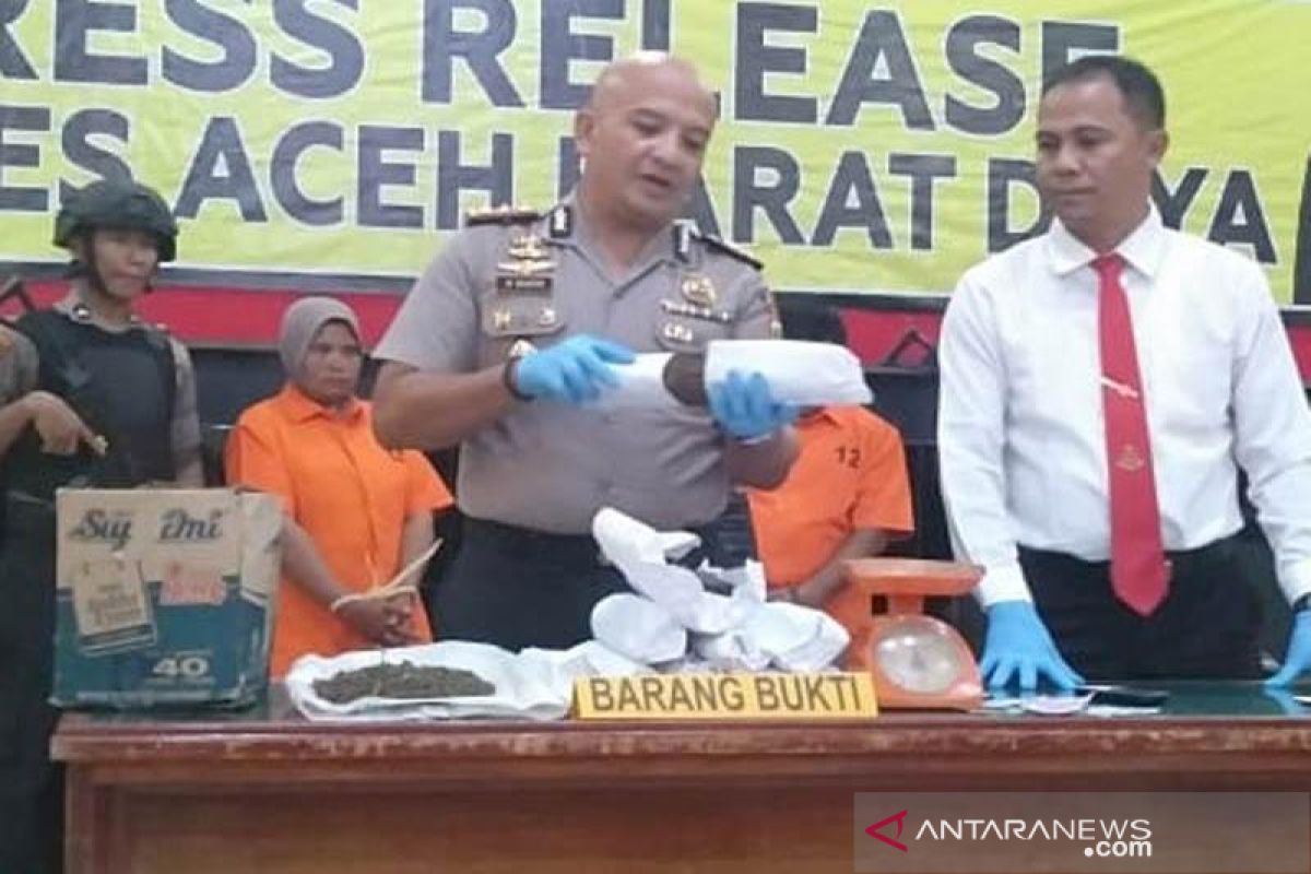 Miliki ganja, IRT ditangkap polisi Abdya