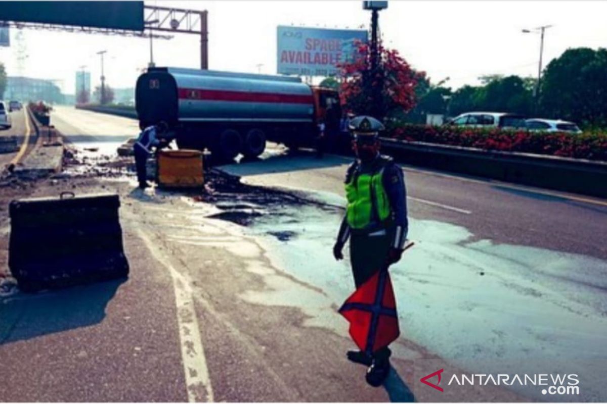 Gerbang Tol Kapuk padat, kecelakaan truk tangki