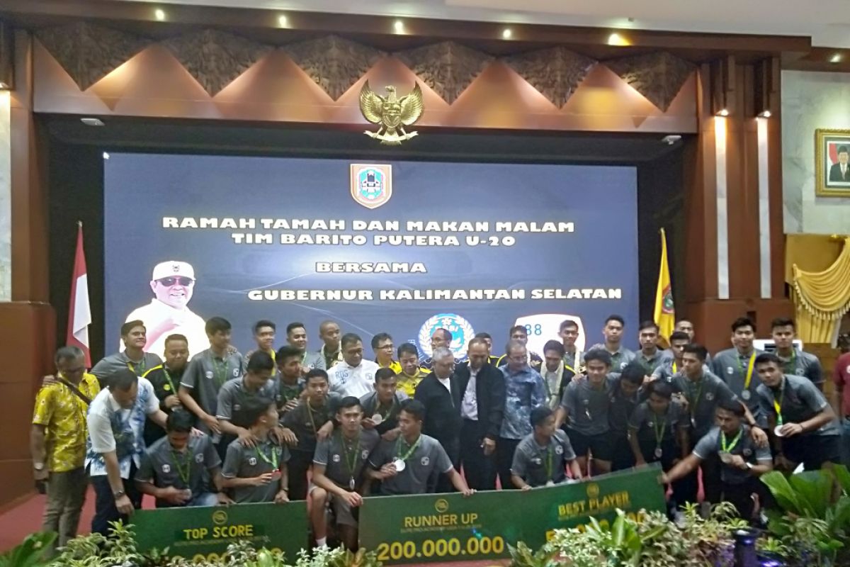 Kepulangan Barito Putera U-20 disambut istimewa oleh Pemprov