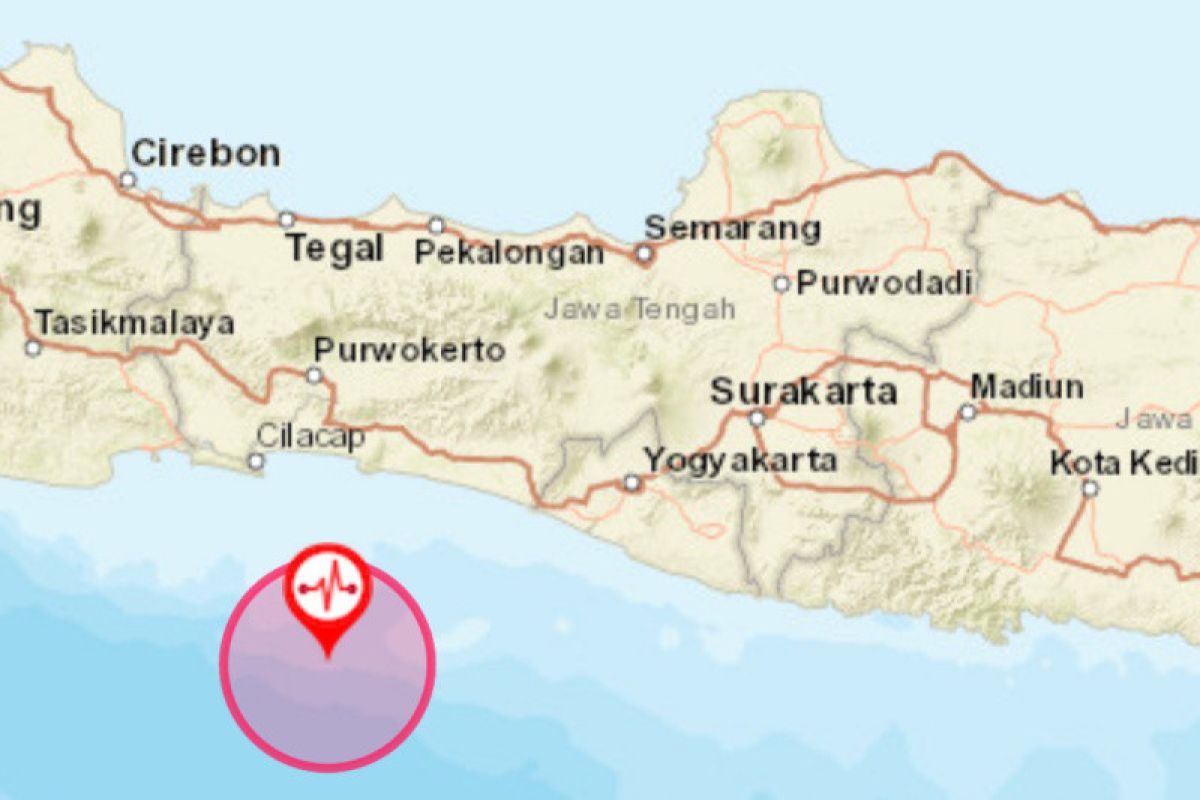 Jateng selatan diguncang gempa magnitudo 5,0