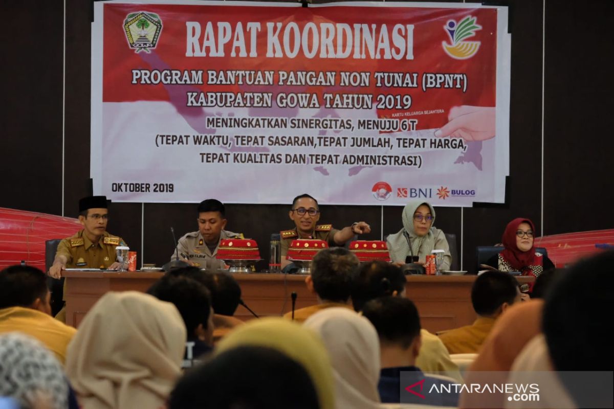 Penyaluran BPNT Kabupaten Gowa diharapkan patuhi 6T