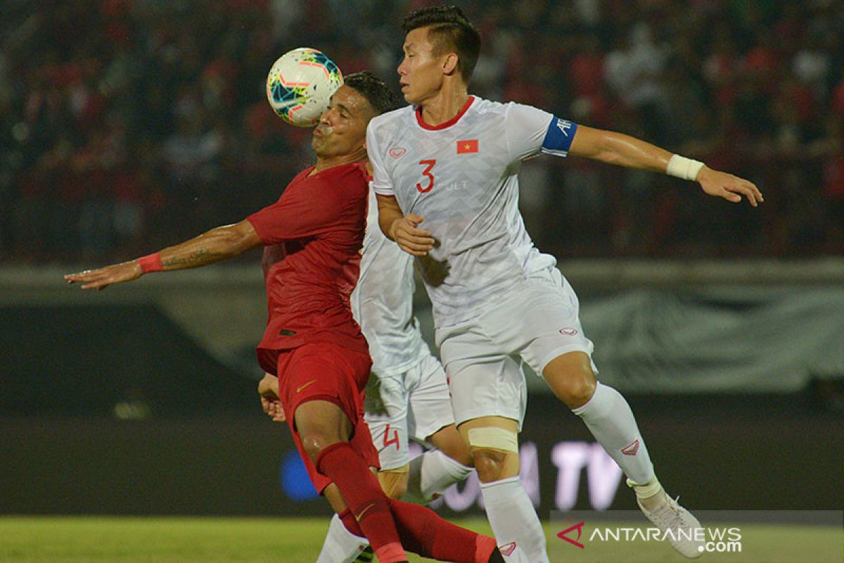 Timnas Indonesia tertinggal 0-1 dari Vietnam pada babak pertama