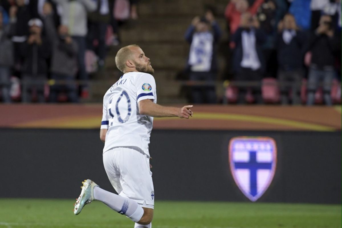 Teemu Pukki bawa Finlandia ke ambang lolos putaran final Euro