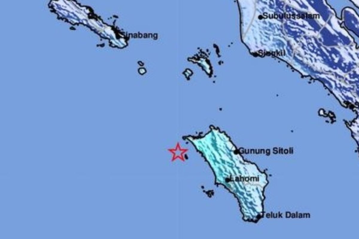 Nias Utara digoyang gempa magnitudo 4,8