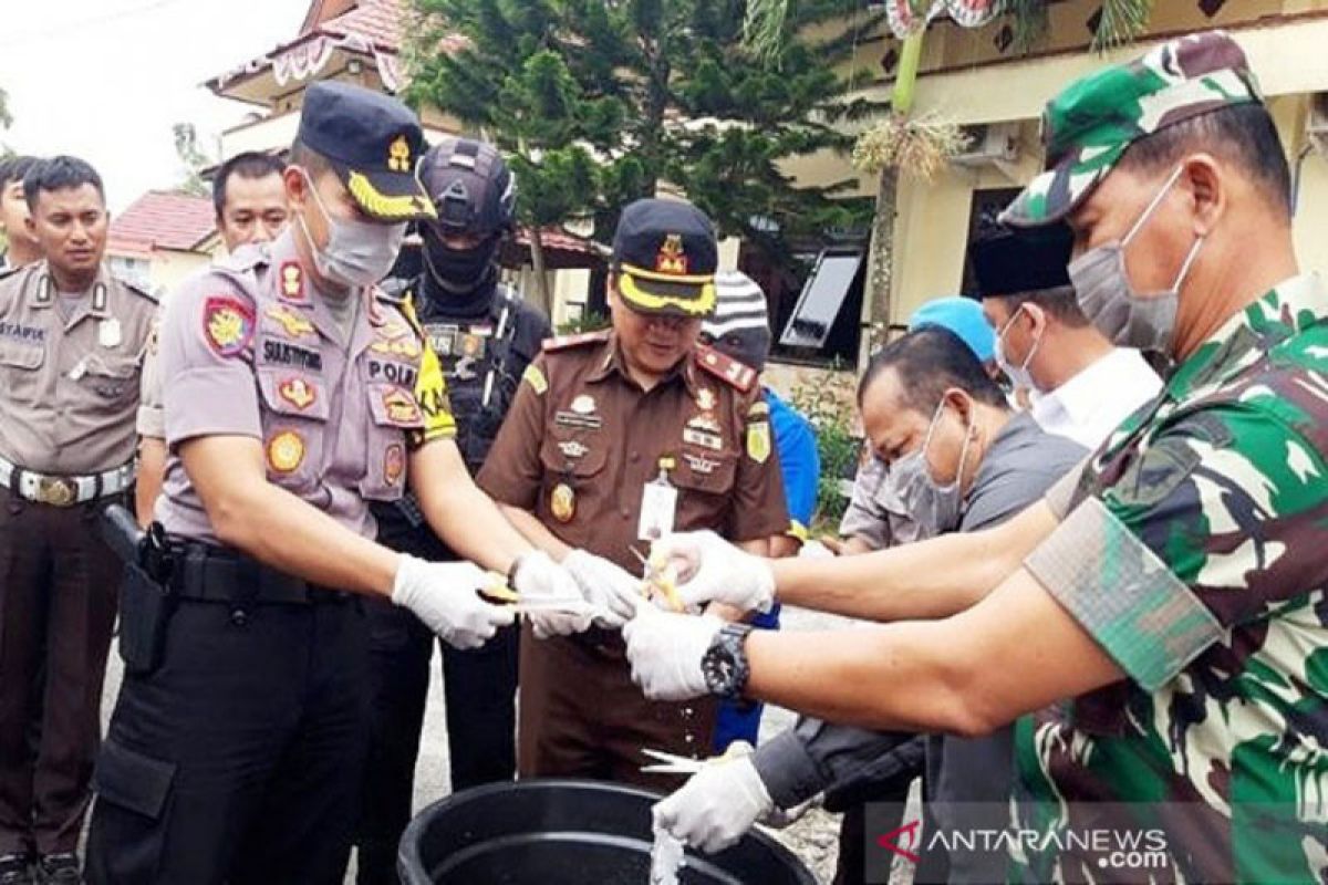 Polres Sukamara musnahkan sabu-sabu senilai Rp1 miliar