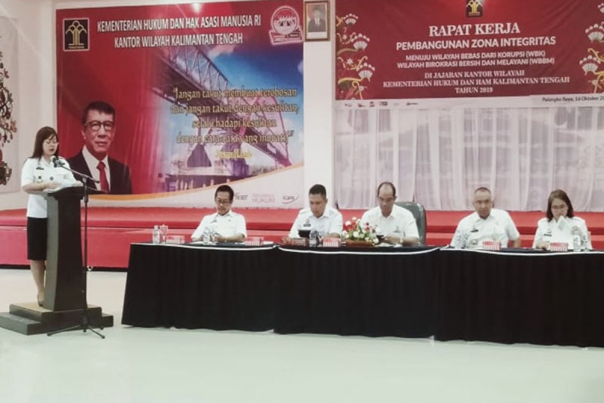 Seluruh rutan dan lapas se-Kalteng harus komitmen wujudkan WBK/WBBM