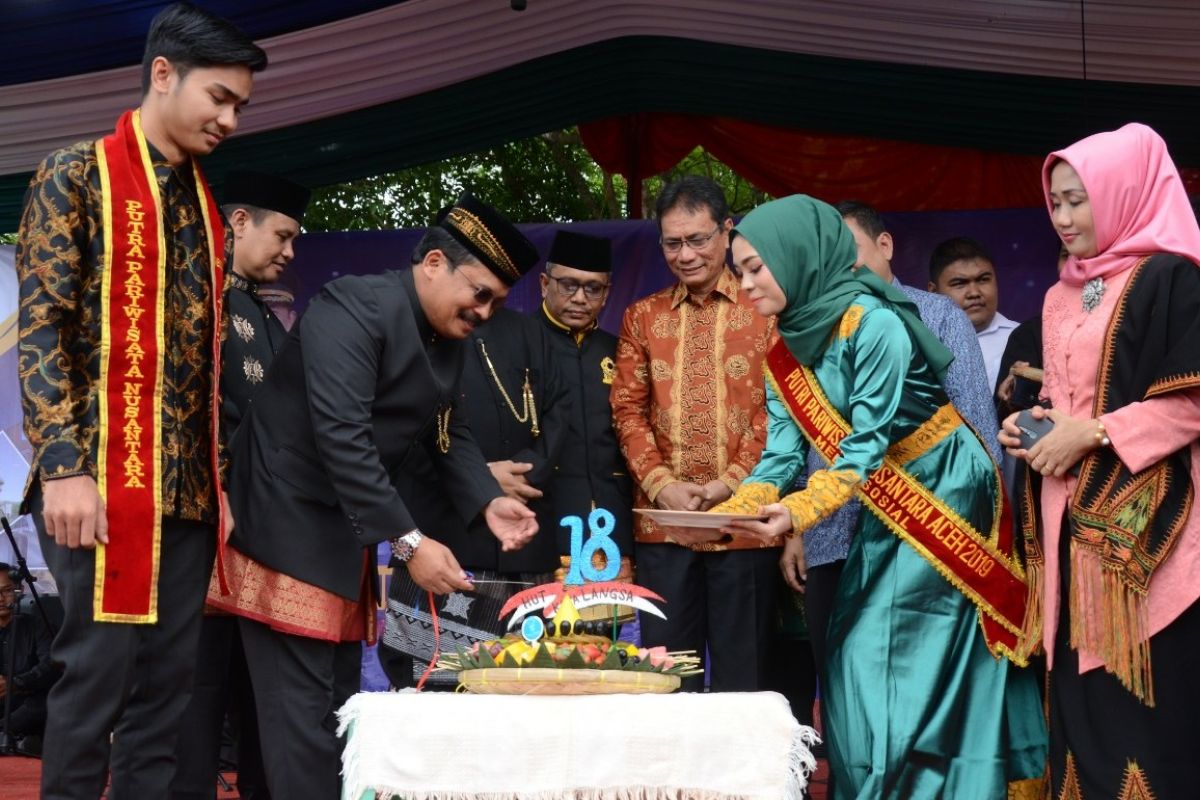 Meski diguyur hujan, Upacara peringatan HUT Kota Langsa Ke-18 tetap berlangsung