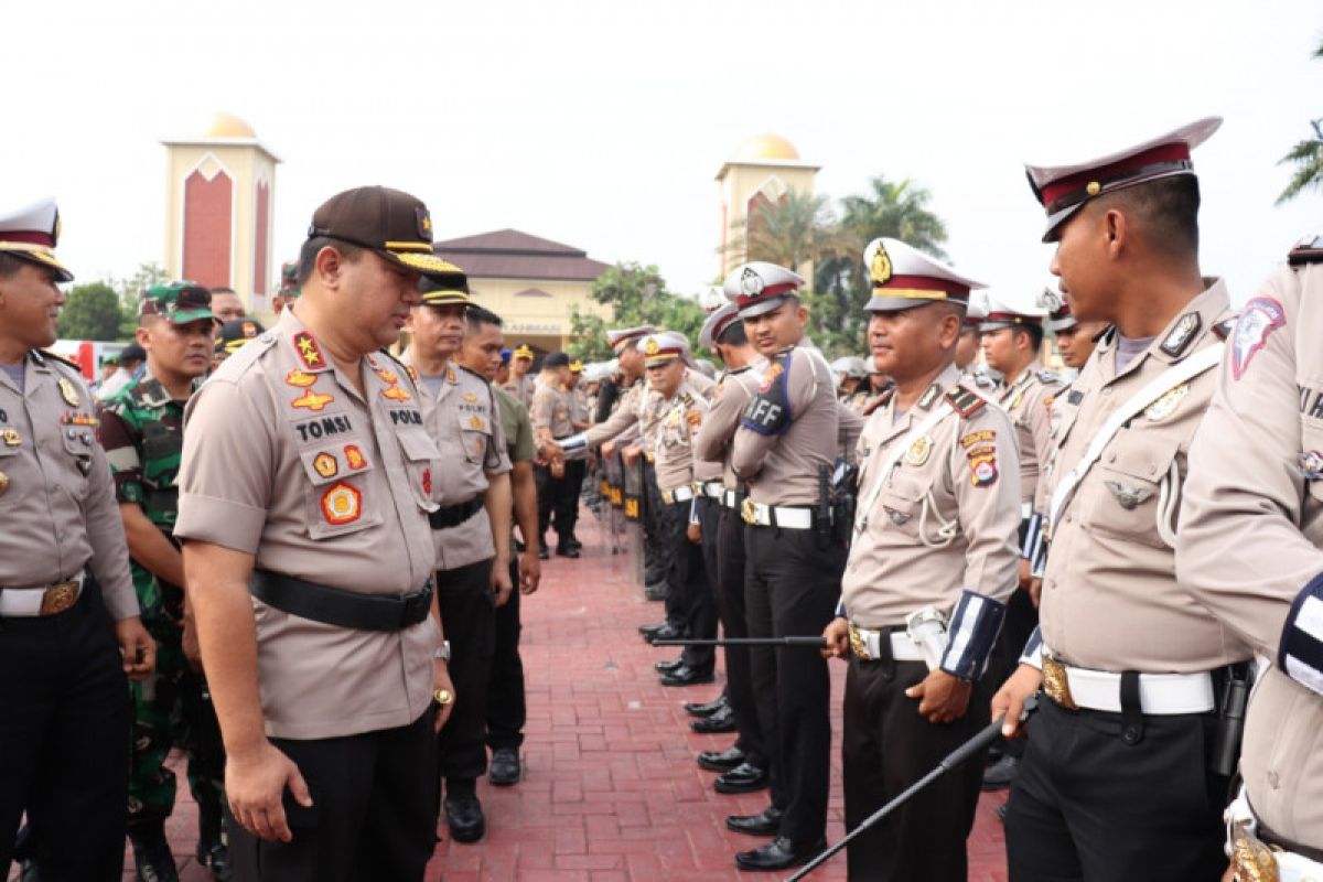 Polda Banten apel pasukan kesiapan pengamanan pelantikan presiden dan wapres