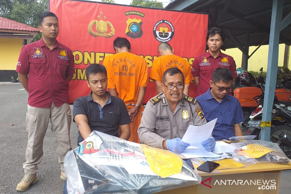 Polres Belitung ringkus dua pelaku curanmor