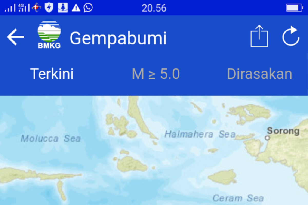 Tiga lokasi di Maluku diguncang gempa tektonik 4,0 magnitudo