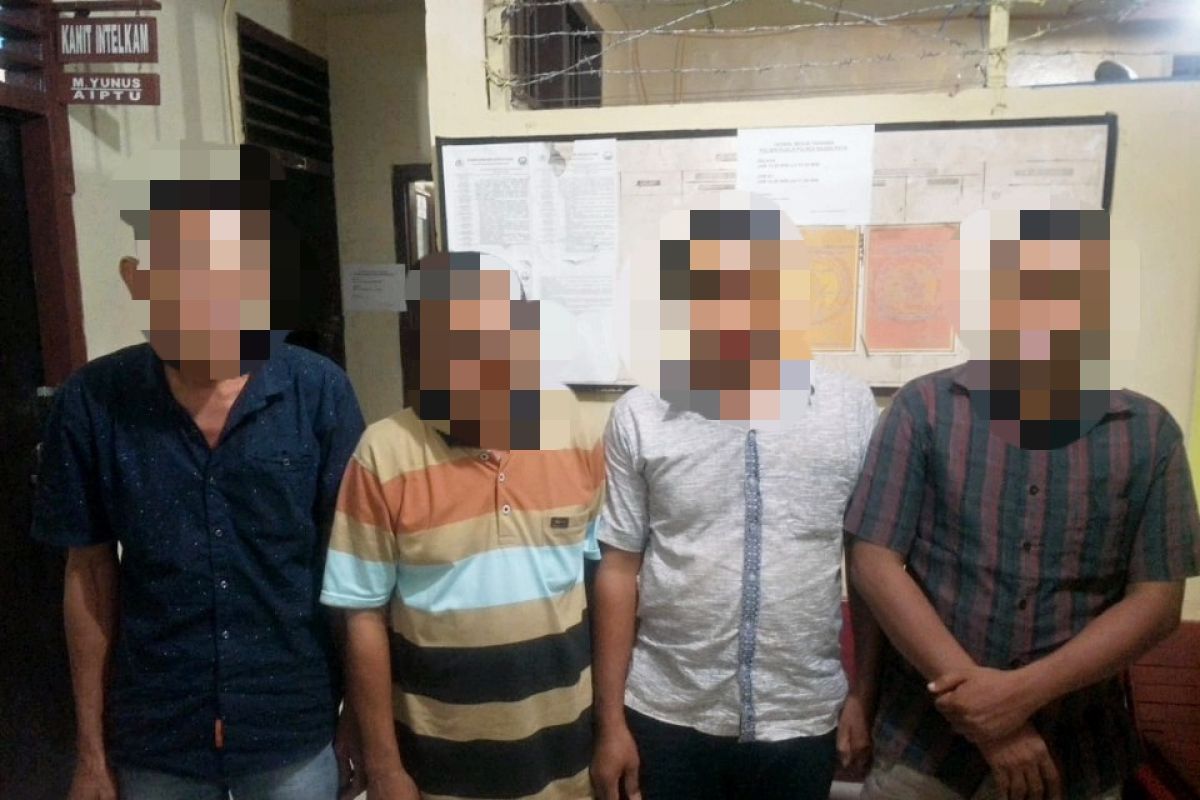 Seorang PNS dan tiga warga Nagan Raya ditangkap polisi saat main judi