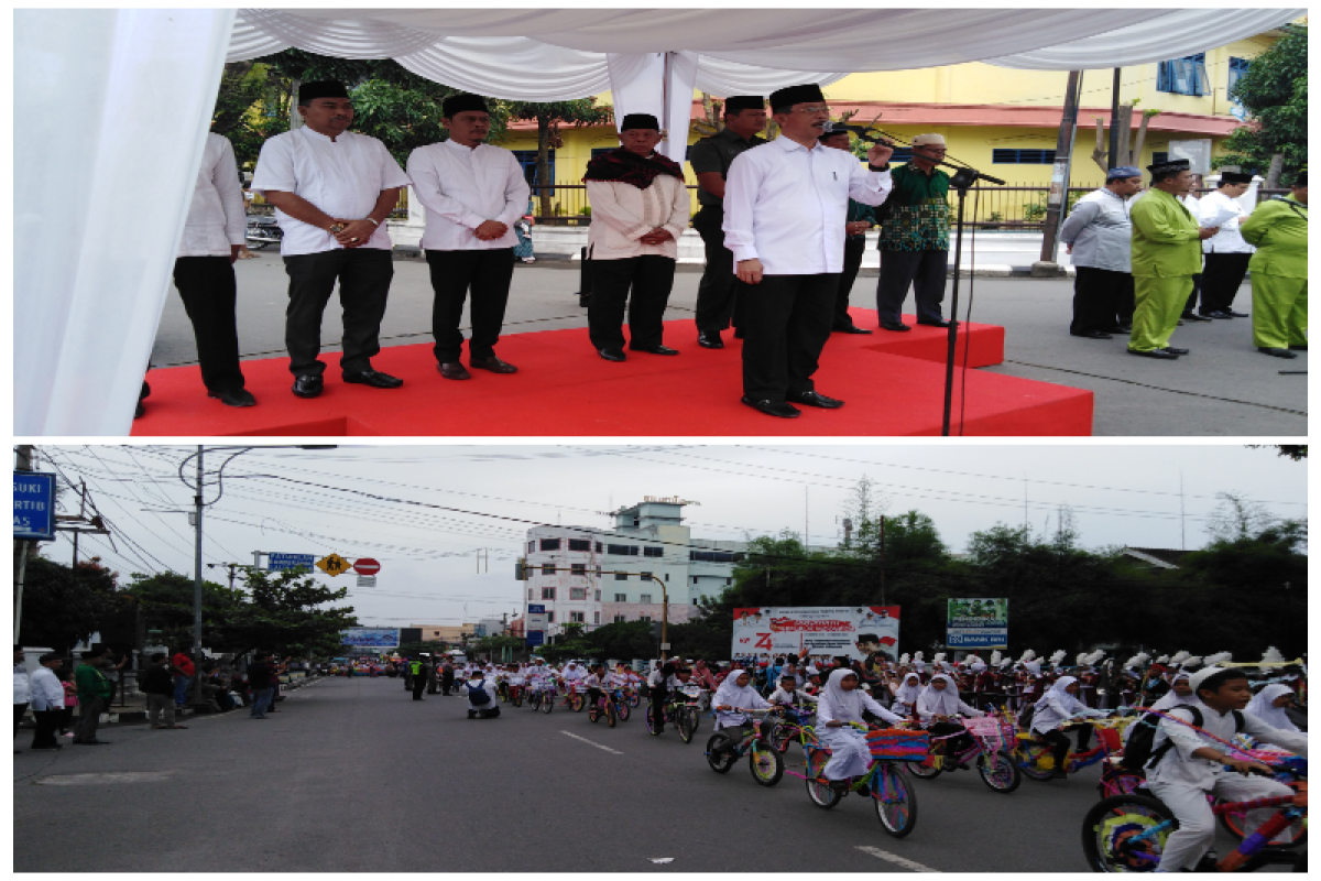 Wakil Wali Kota Tebing Tinggi lepas pawai tafruf MTQ ke- 51