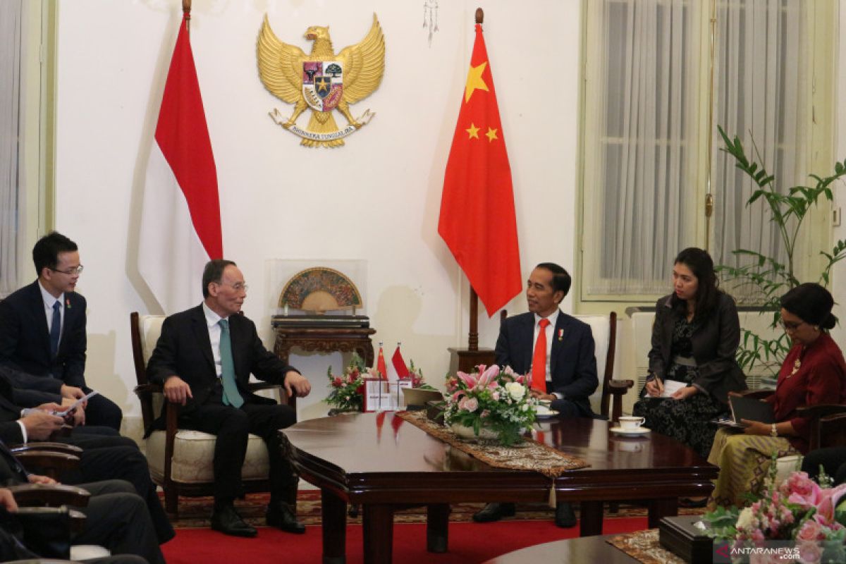 Usai dilantik, Presiden Jokowi langsung bertemu Wakil Presiden China Wang  Qishan