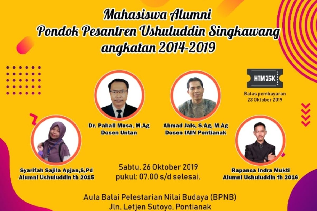 Alumni Pondok Pesantren Ushuluddin Singkawang gelar 