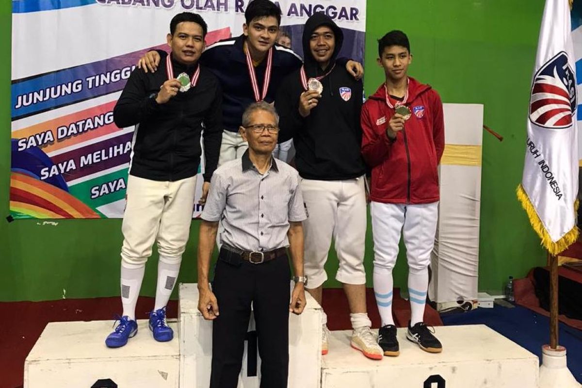 Atlet anggar Sumsel raih emas nomor epee putra Kejurnas 2019