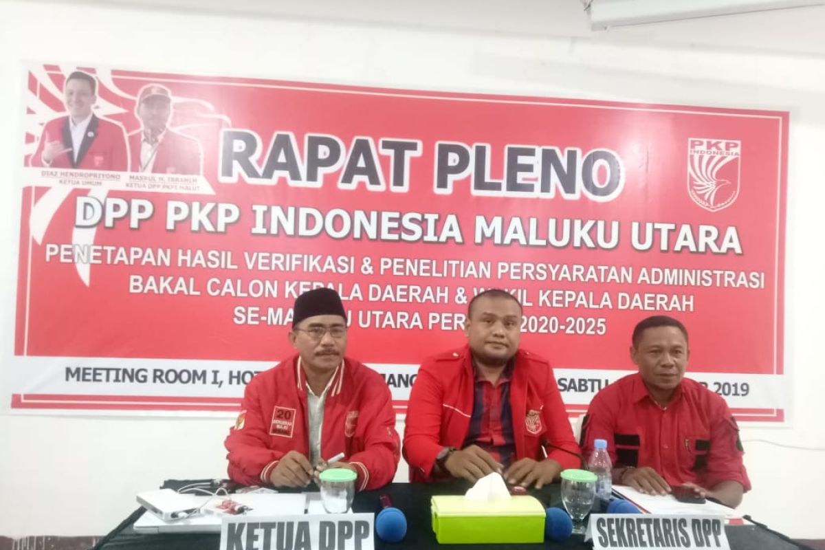 DPP PKPI Maluku Utara pleno tetapkan balon Pilkada